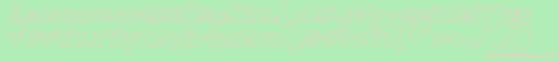 Kartoone Font – Pink Fonts on Green Background