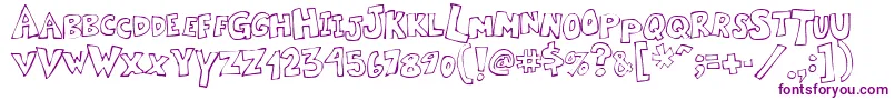 Kartoone Font – Purple Fonts on White Background