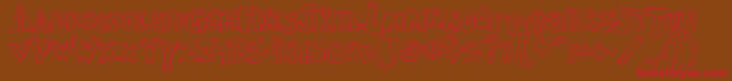 Kartoone Font – Red Fonts on Brown Background