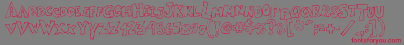 Kartoone Font – Red Fonts on Gray Background