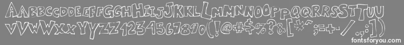フォントKartoone – 灰色の背景に白い文字