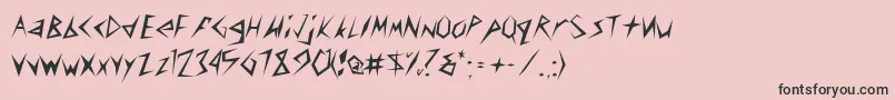 ToothpixSsi Font – Black Fonts on Pink Background