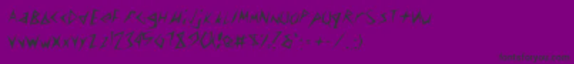 ToothpixSsi Font – Black Fonts on Purple Background