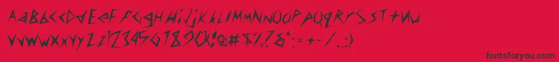 ToothpixSsi Font – Black Fonts on Red Background