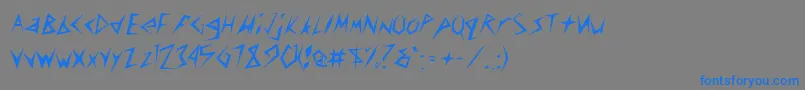 ToothpixSsi Font – Blue Fonts on Gray Background
