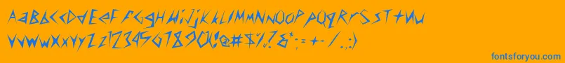 ToothpixSsi Font – Blue Fonts on Orange Background