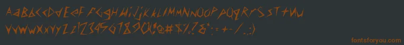 More about ToothpixSsi Font ToothpixSsi Font – Brown Fonts on Black Background
