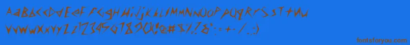 ToothpixSsi Font – Brown Fonts on Blue Background