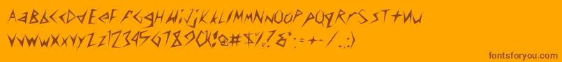 ToothpixSsi Font – Brown Fonts on Orange Background