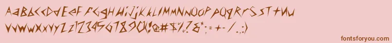 ToothpixSsi Font – Brown Fonts on Pink Background