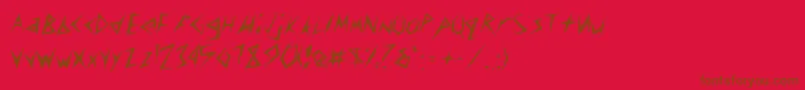 ToothpixSsi Font – Brown Fonts on Red Background