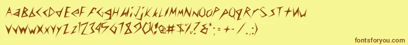 ToothpixSsi Font – Brown Fonts on Yellow Background