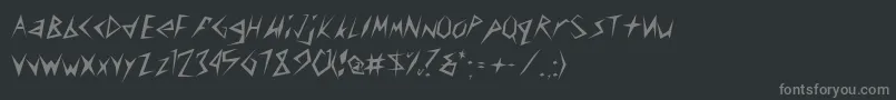ToothpixSsi Font – Gray Fonts on Black Background