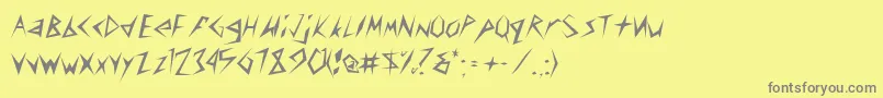 ToothpixSsi Font – Gray Fonts on Yellow Background