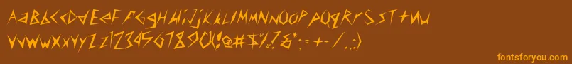 ToothpixSsi Font – Orange Fonts on Brown Background