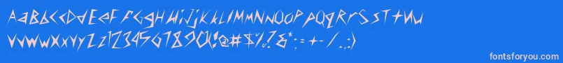 ToothpixSsi Font – Pink Fonts on Blue Background