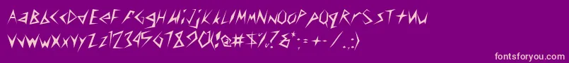 ToothpixSsi Font – Pink Fonts on Purple Background