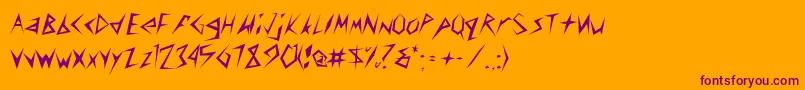 ToothpixSsi Font – Purple Fonts on Orange Background