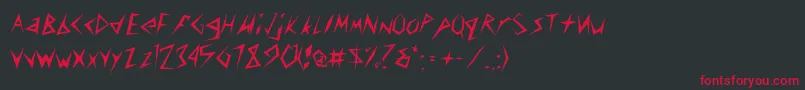 ToothpixSsi Font – Red Fonts on Black Background
