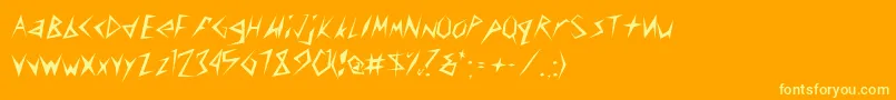 fuente ToothpixSsi – Fuentes Amarillas Sobre Fondo Naranja