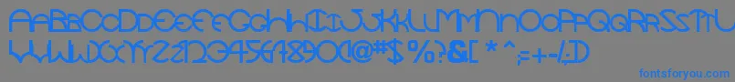 Tocopillascapsssk Font – Blue Fonts on Gray Background