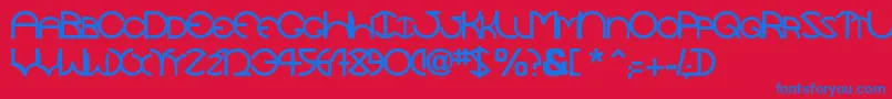 Tocopillascapsssk Font – Blue Fonts on Red Background
