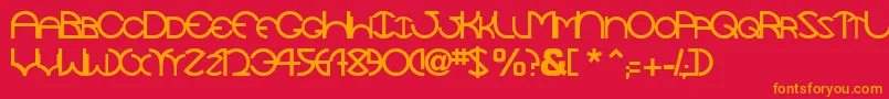 Tocopillascapsssk Font – Orange Fonts on Red Background