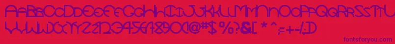 Tocopillascapsssk Font – Purple Fonts on Red Background