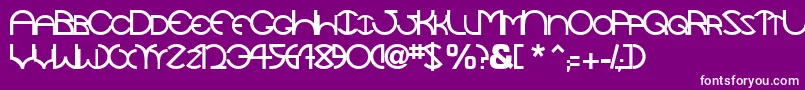 Tocopillascapsssk Font – White Fonts on Purple Background