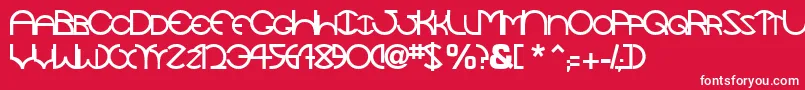 Tocopillascapsssk Font – White Fonts on Red Background