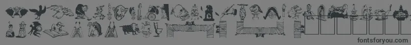フォントGargoylesDeFrance – 黒い文字の灰色の背景