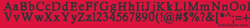 SheerTerror Font – Black Fonts on Red Background