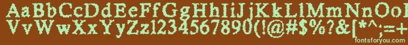 SheerTerror Font – Green Fonts on Brown Background