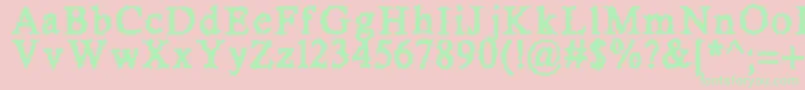 SheerTerror Font – Green Fonts on Pink Background