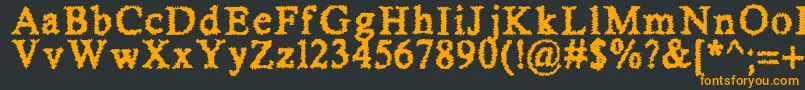 SheerTerror Font – Orange Fonts on Black Background