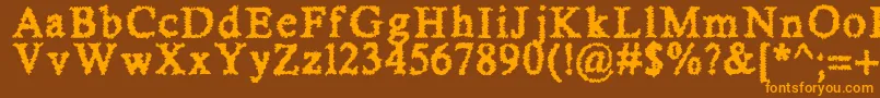 SheerTerror Font – Orange Fonts on Brown Background