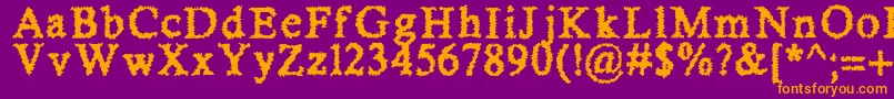 SheerTerror Font – Orange Fonts on Purple Background