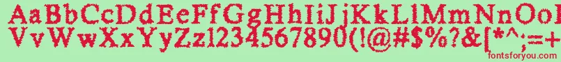 SheerTerror Font – Red Fonts on Green Background