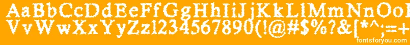 SheerTerror Font – White Fonts on Orange Background