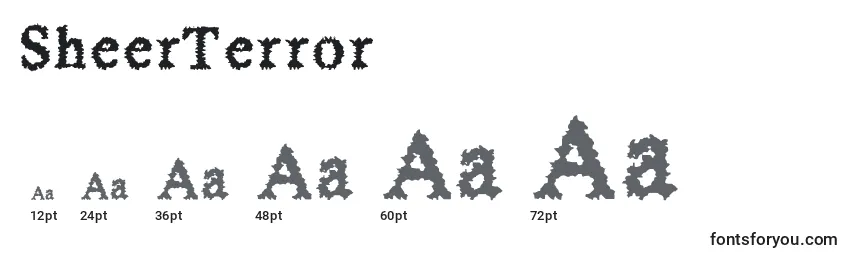 SheerTerror Font Sizes