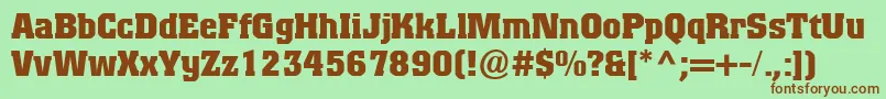 TitanicNormal Font – Brown Fonts on Green Background