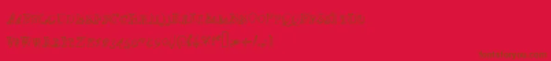 Died Font – Brown Fonts on Red Background