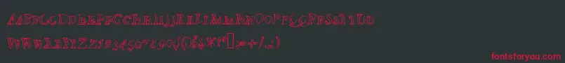 Died Font – Red Fonts on Black Background