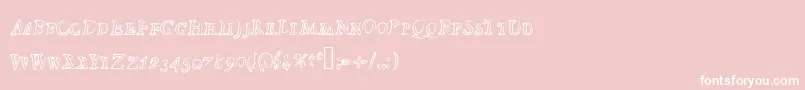Died Font – White Fonts on Pink Background
