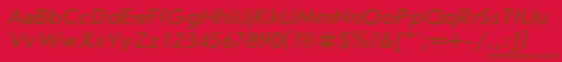 Шрифт JournalsanscItalic – коричневые шрифты на красном фоне