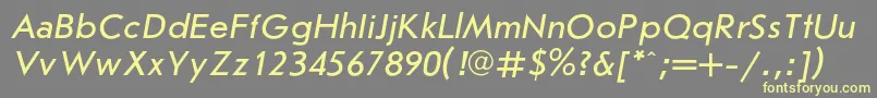 JournalsanscItalic Font – Yellow Fonts on Gray Background