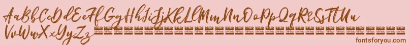 BigbroadeDemo Font – Brown Fonts on Pink Background