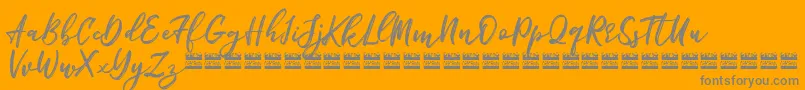 BigbroadeDemo Font – Gray Fonts on Orange Background