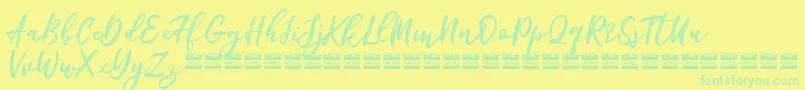 BigbroadeDemo Font – Green Fonts on Yellow Background