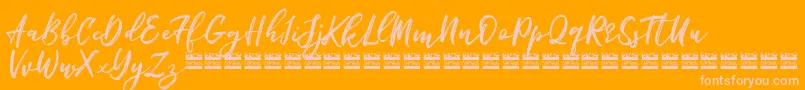 BigbroadeDemo Font – Pink Fonts on Orange Background